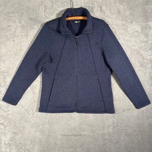 The North Face Womens XL Fleece Jacket Navy Blue Full Zip Sherpa Lined Outdoor